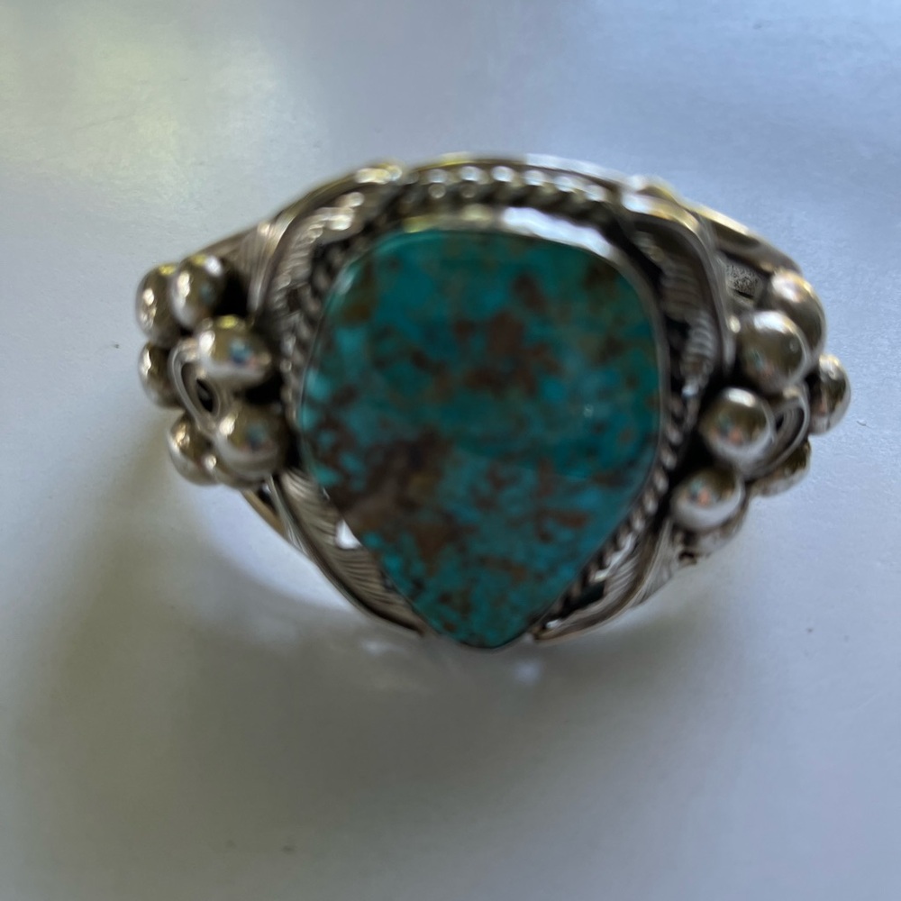 Turquoise and Silver Women's Cuff